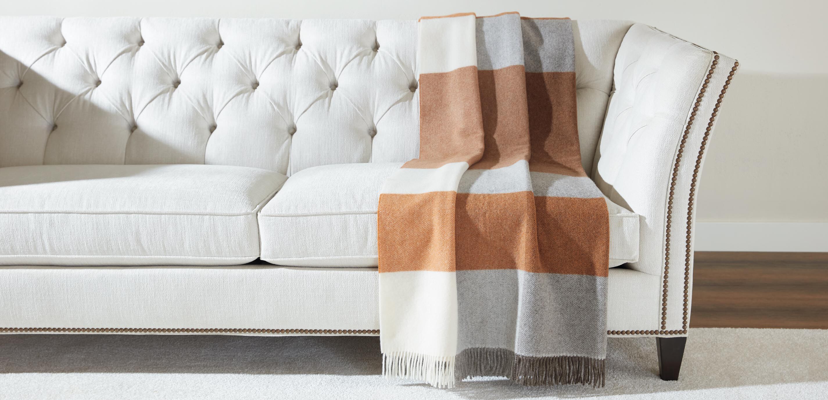 Merino Check Throw