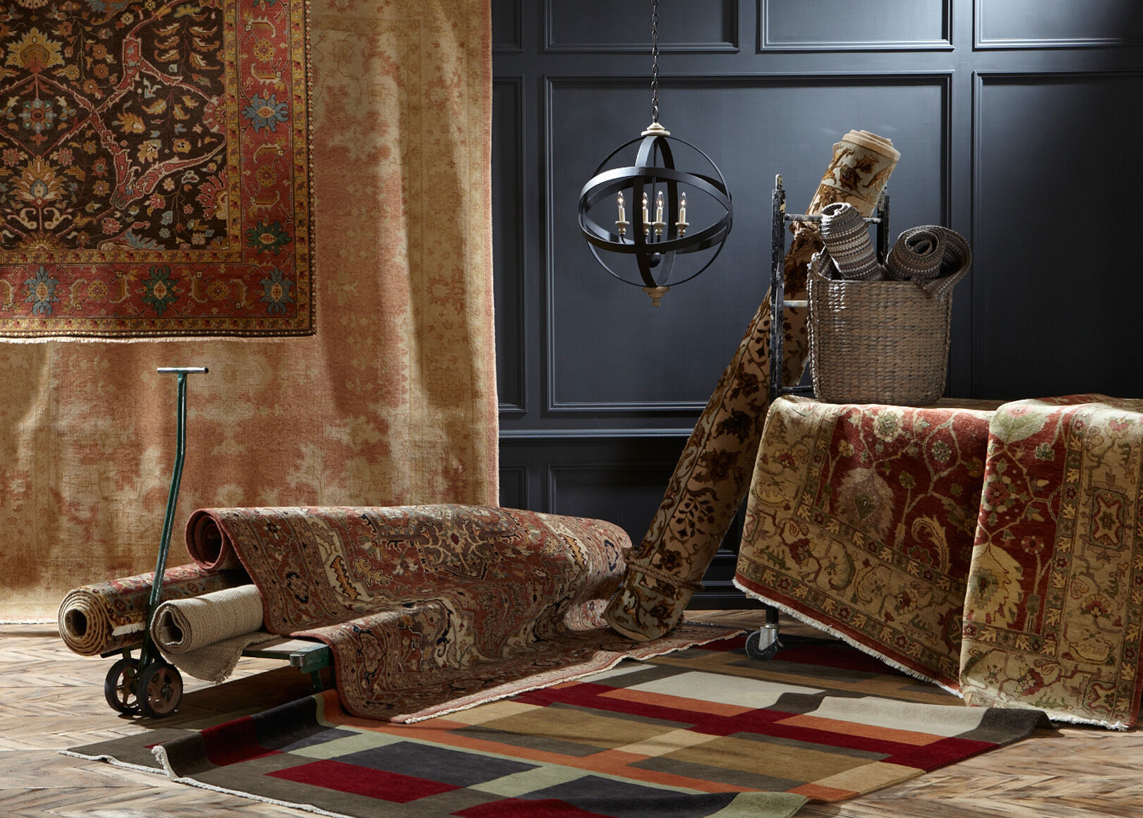 Indo Herat Rug, Rust/Ivory_3