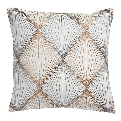 Multicolor Diamond-Stitch Pillow image