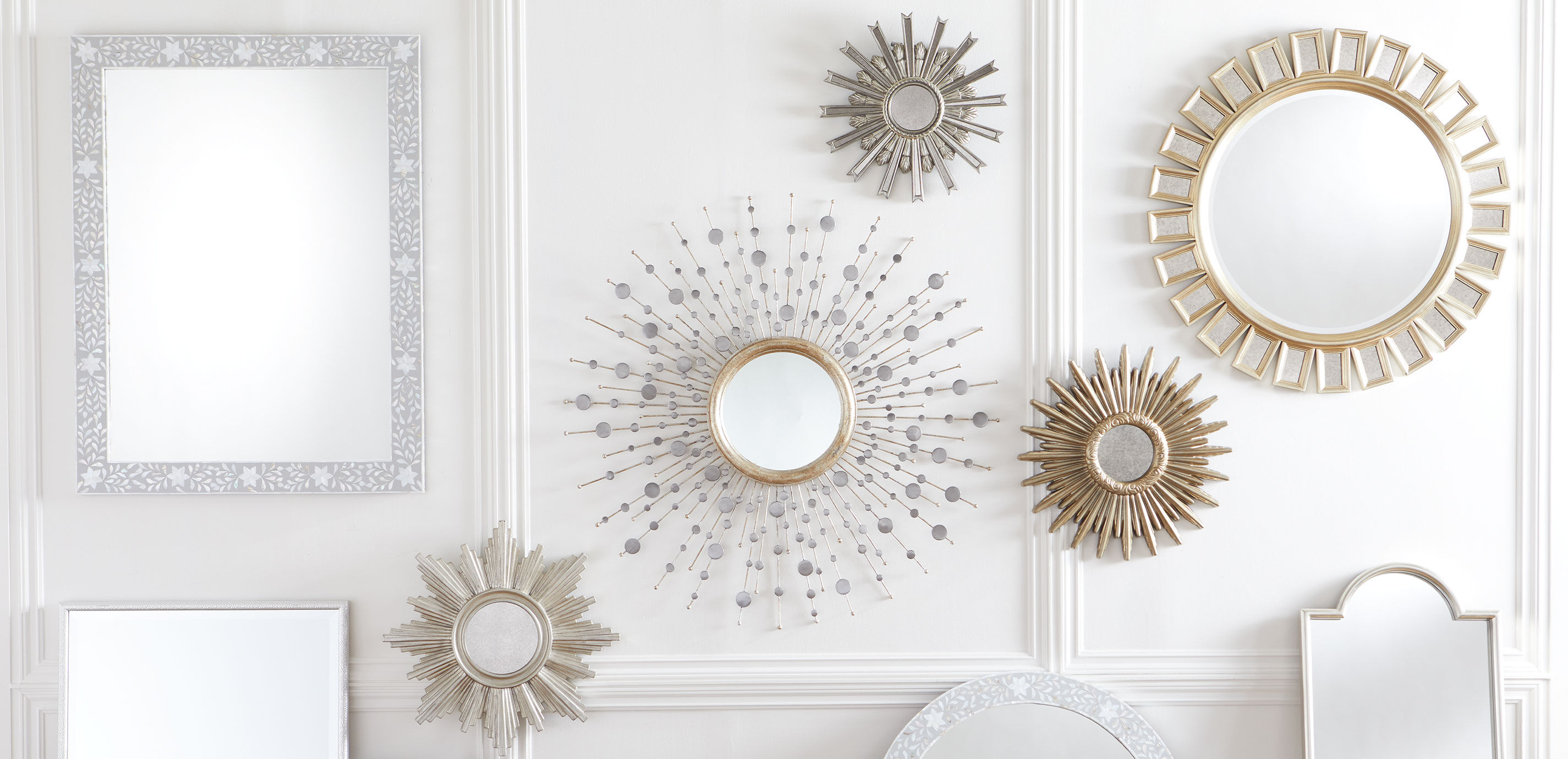 Miroir en forme d&rsquo;&eacute;toile argent&eacute;e 51&nbsp;cm_9