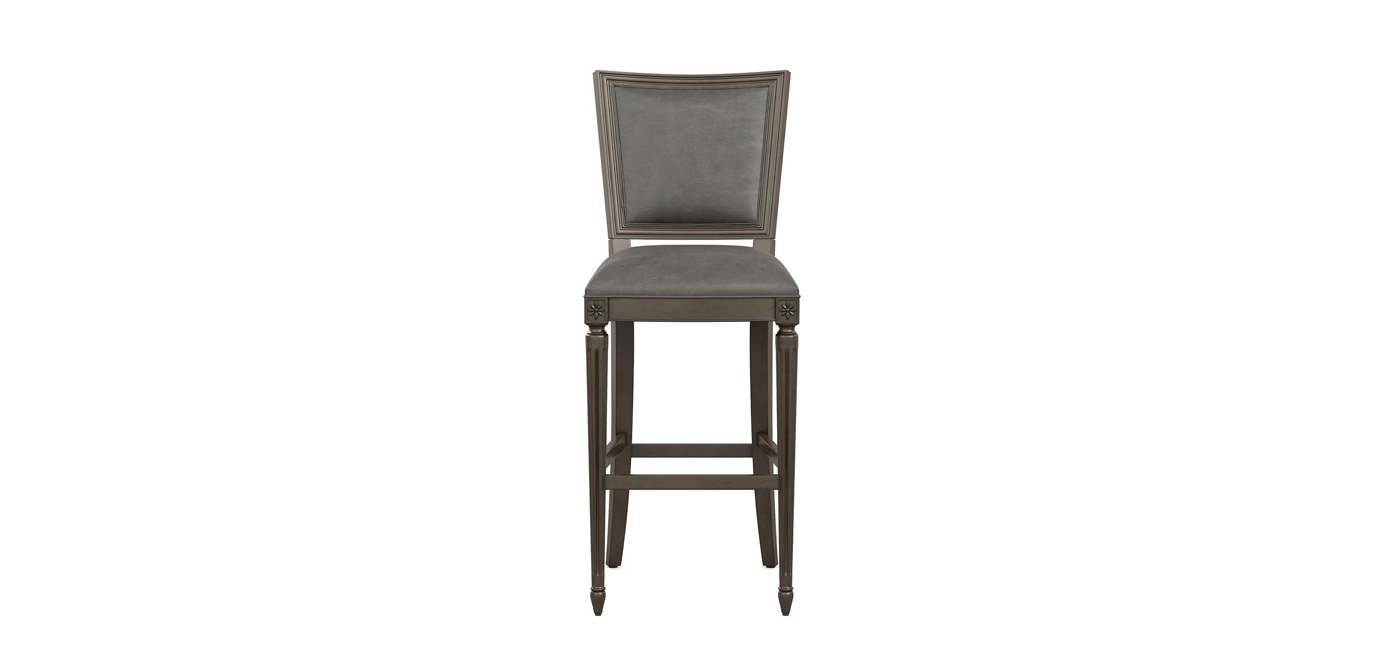 Marcella Leather Square Back Barstool