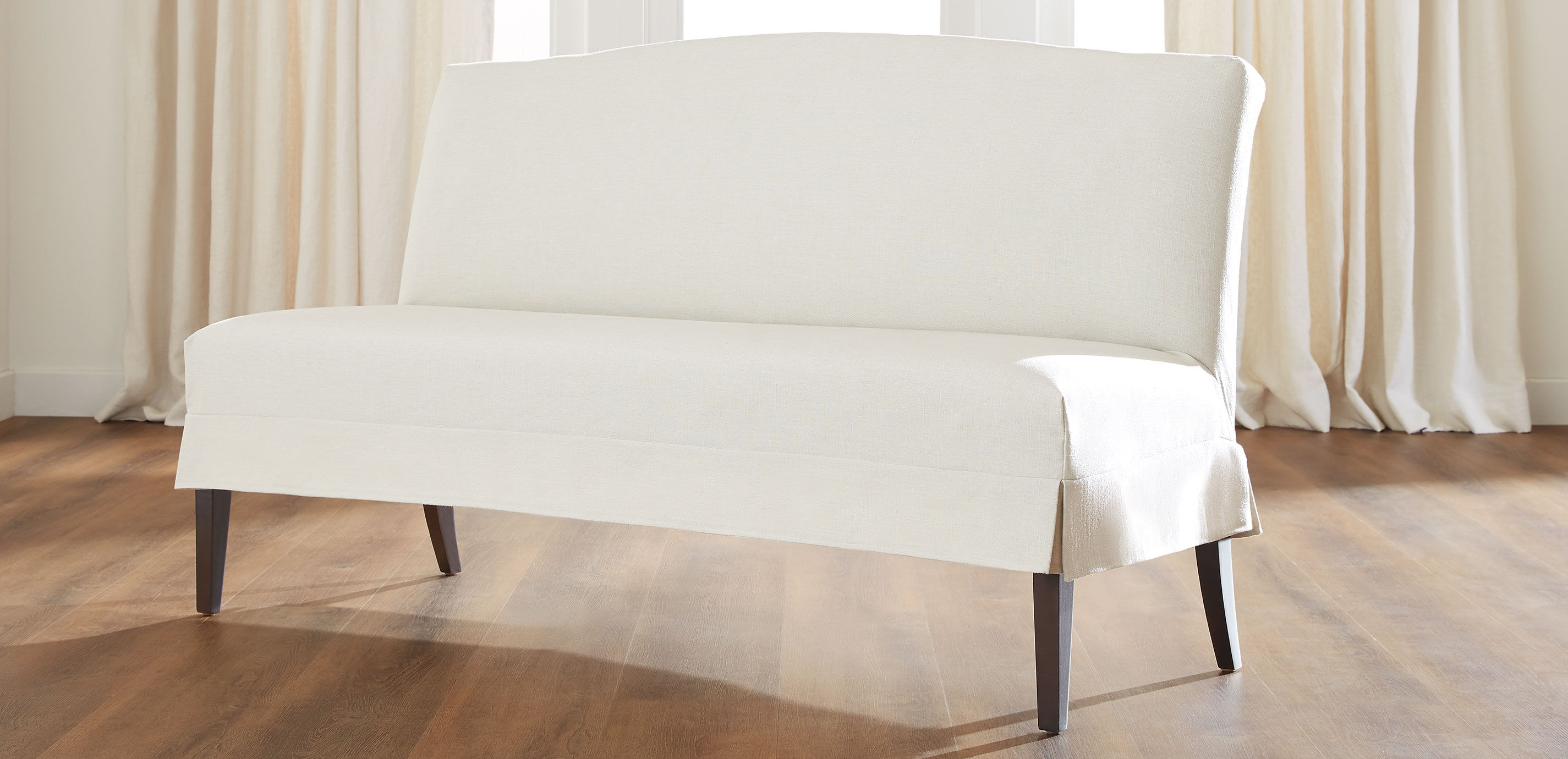 Cassian Slipcovered Dining Bench