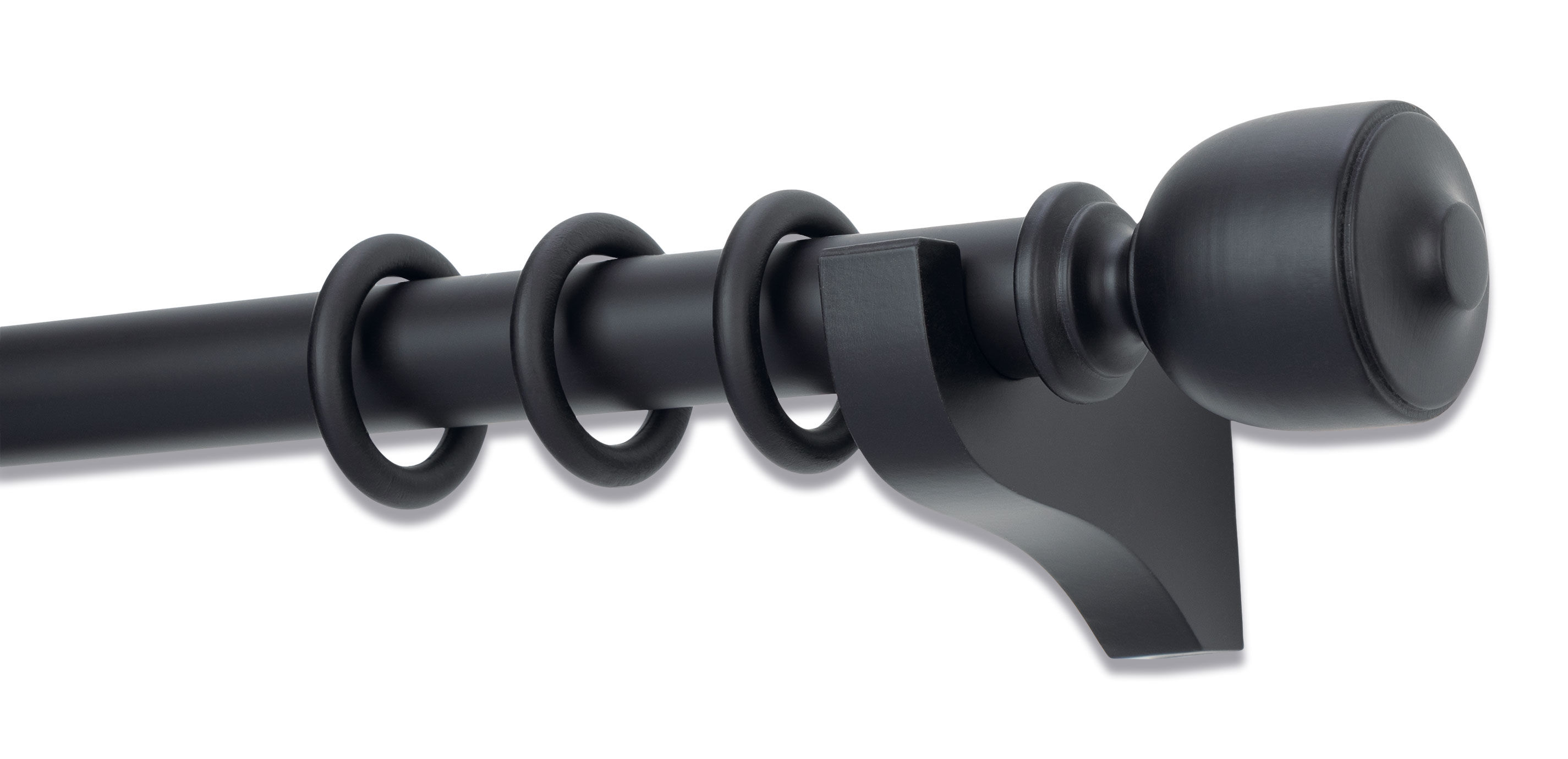 Painted Wood Drapery Hardware Set with Vase Finial