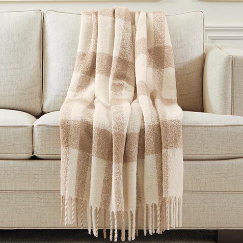 Plaid Alpaca Throw image