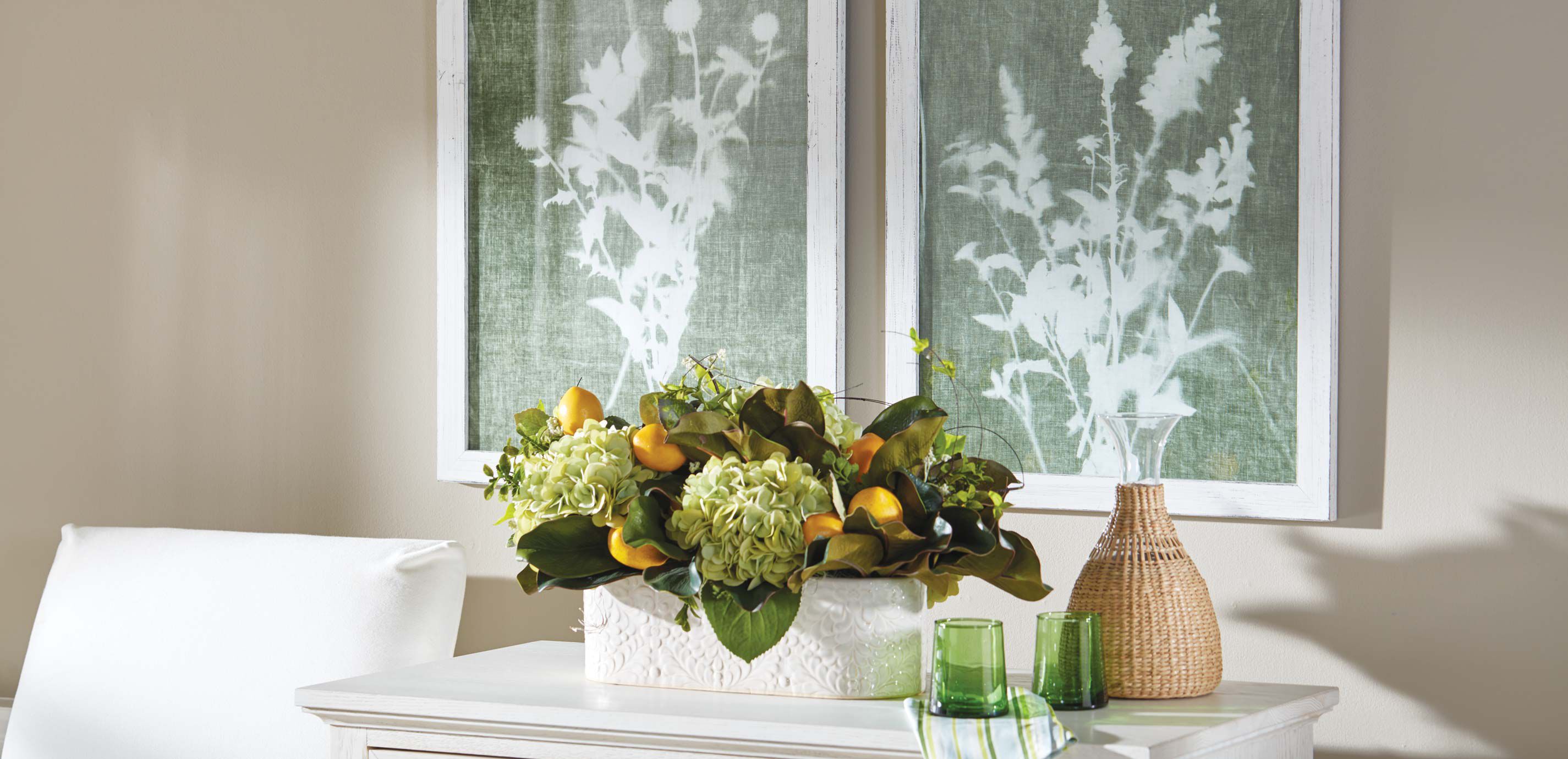 Hydrangeas and Lemons in Pot_1