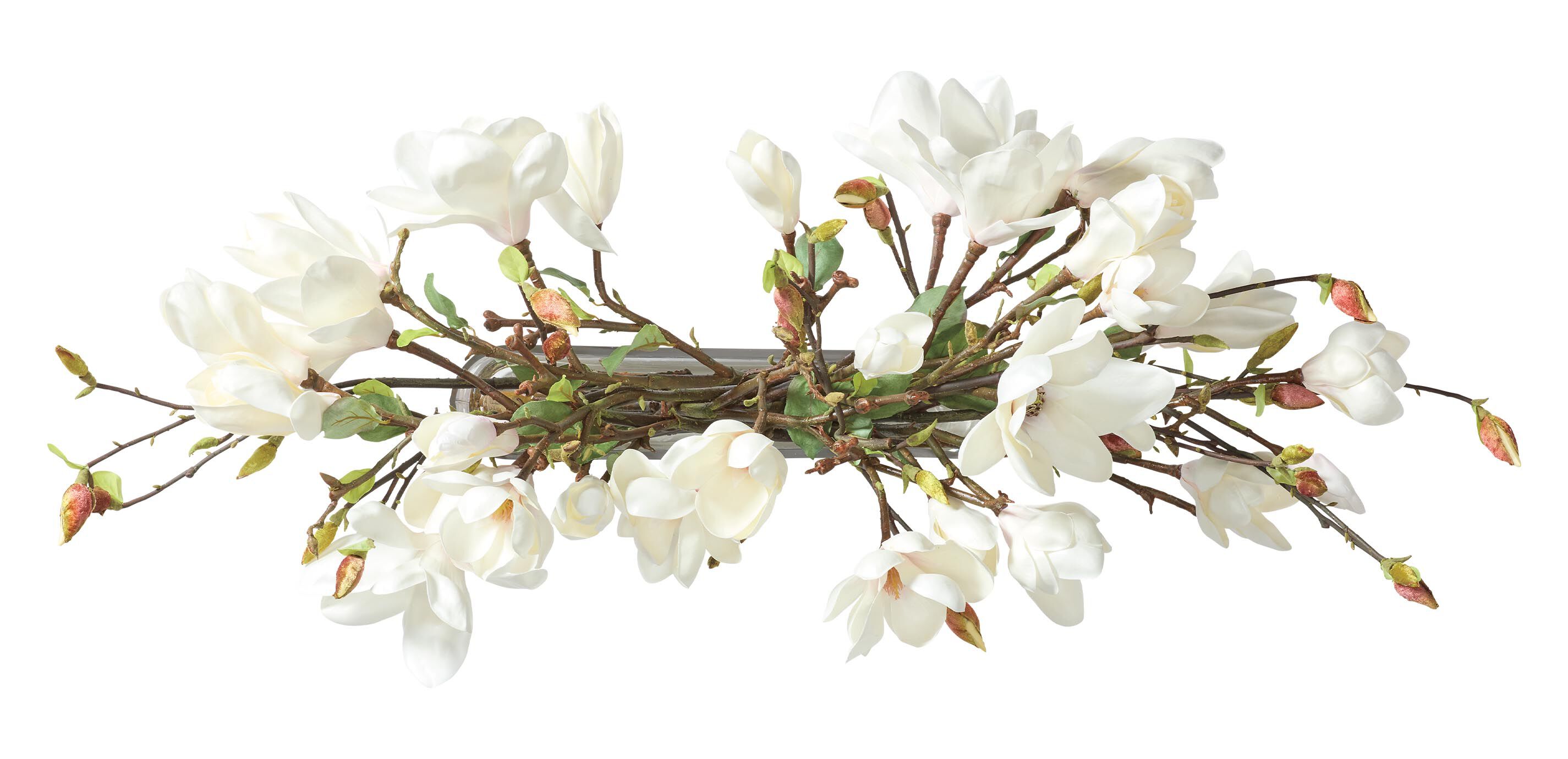 Magnolia Arrangement in Linear Vase_4
