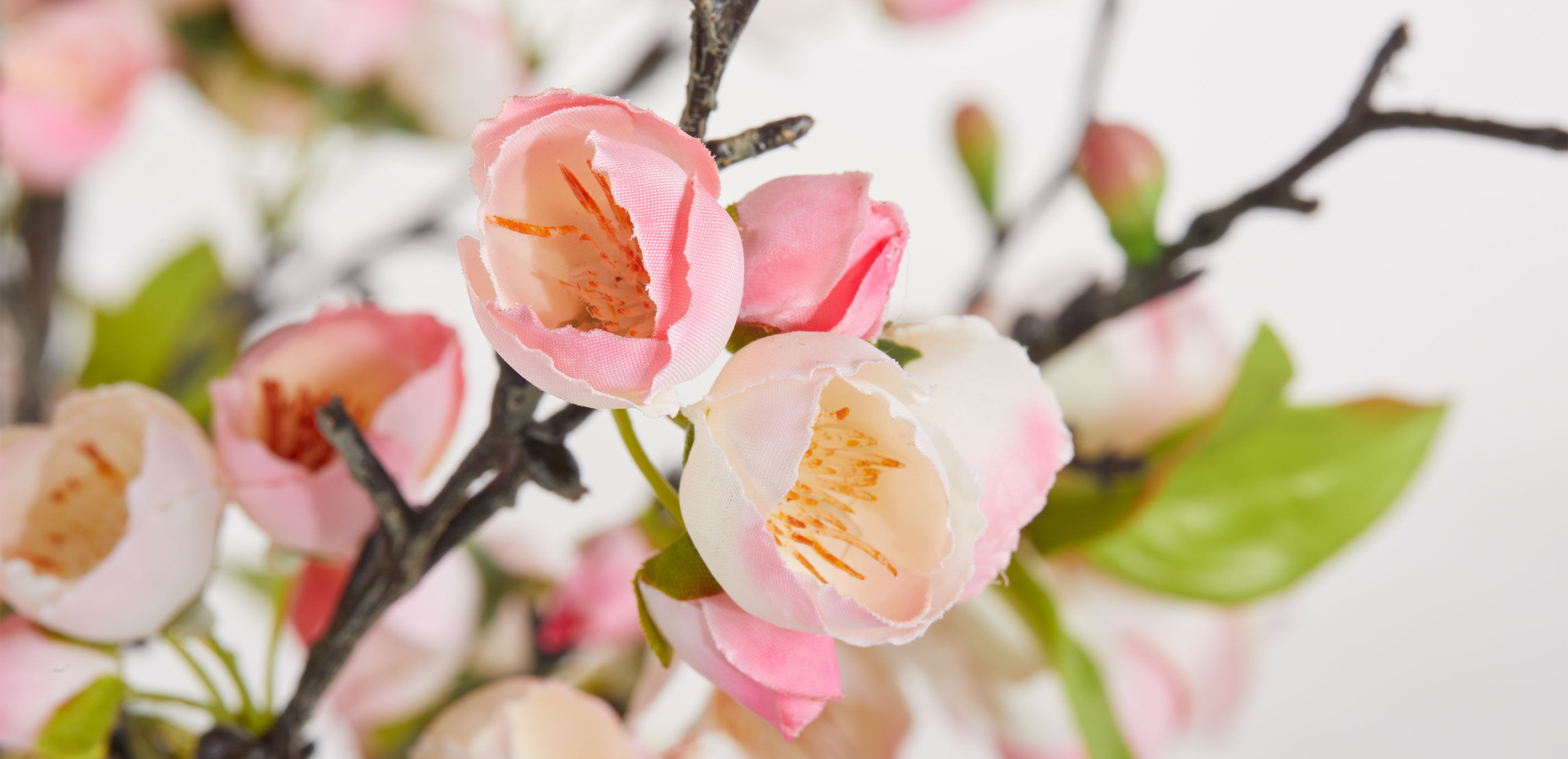 Pink Cherry Blossom Arrangement in Hourglass Vase_8