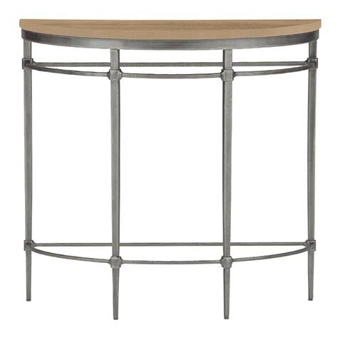 Vida Wood-Top Demilune Console Table image