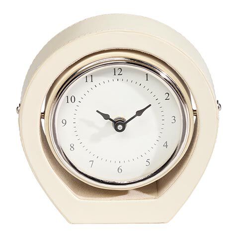 Ivory Leather Desk Clock image