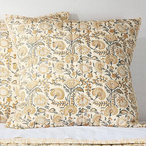 Block-Printed Euro Sham image 036256D