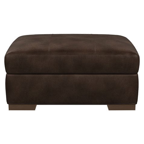 Conway Leather Ottoman image