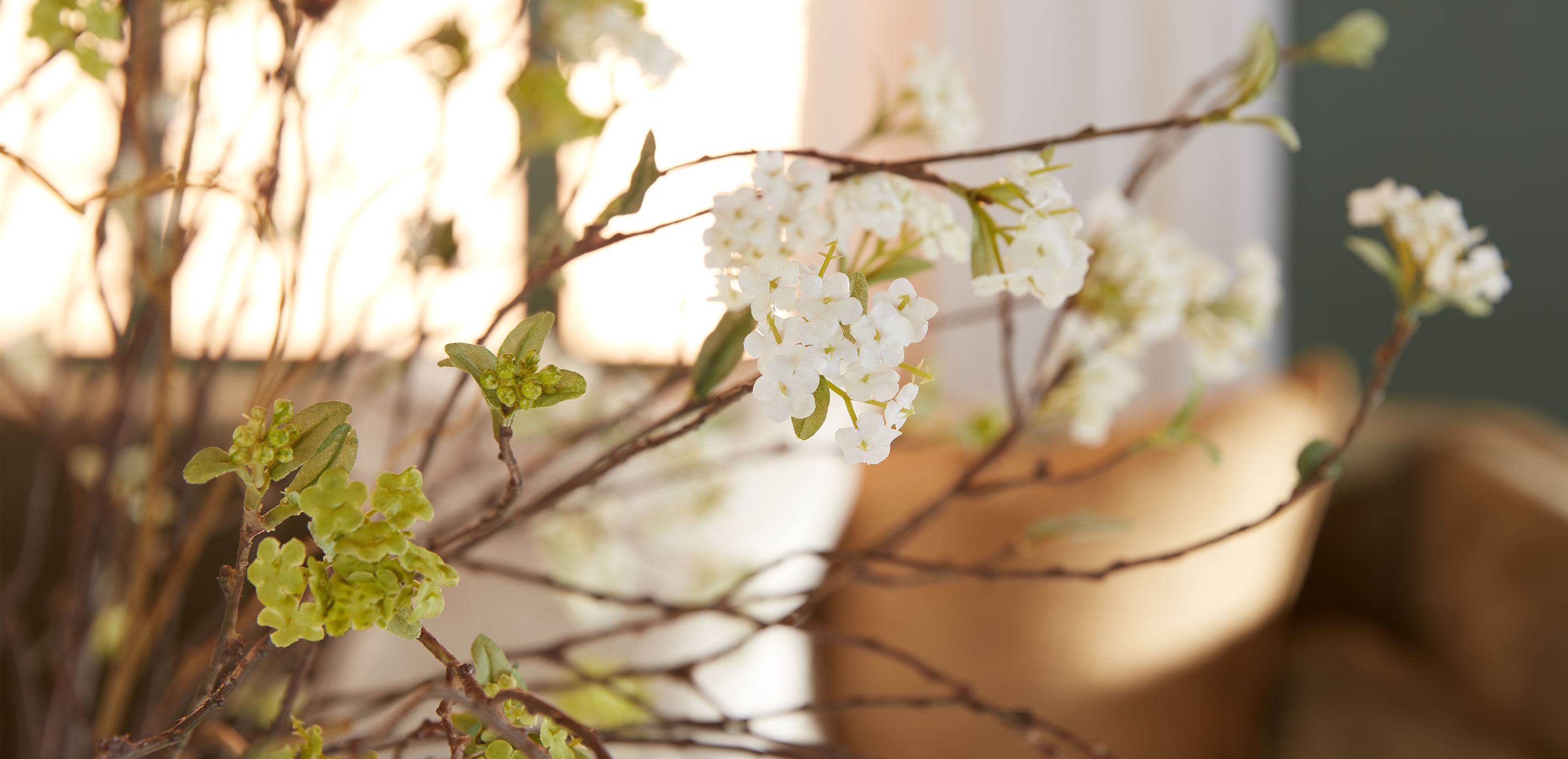 Spirea Branch Arrangement in Tall Vase_5