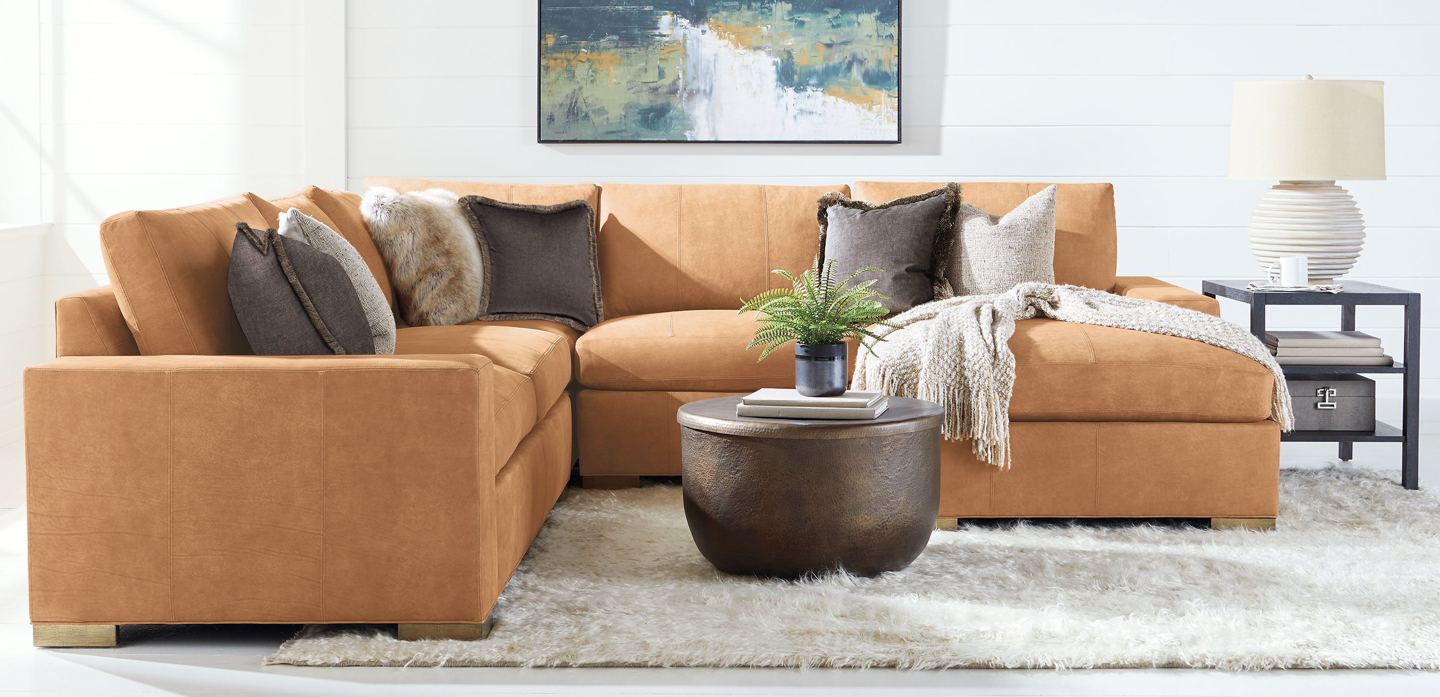 Conway Four-Piece Leather Sectional with Chaise_2