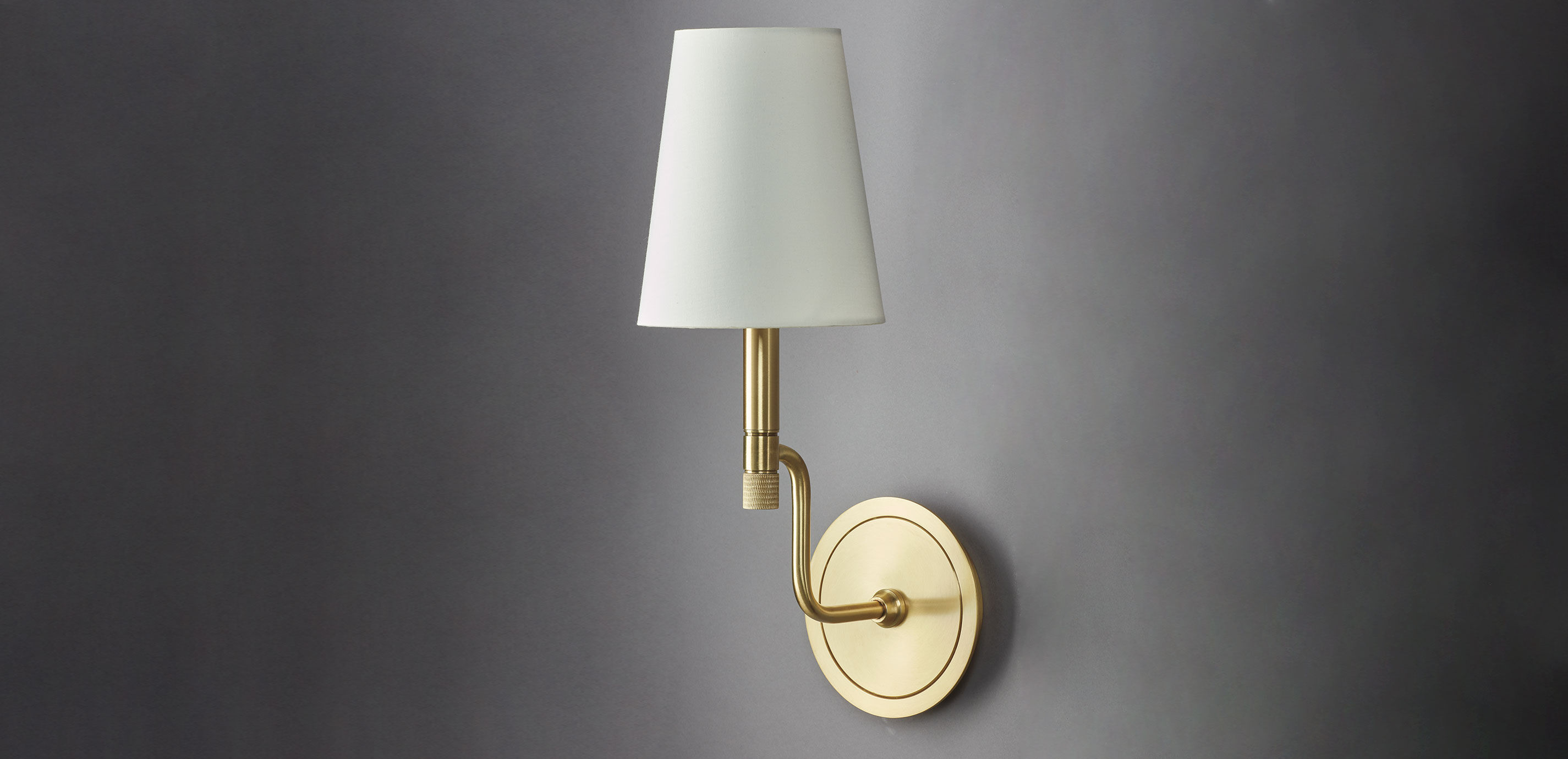 Turnbull Shaded Wall Sconce, Polished Brass_2