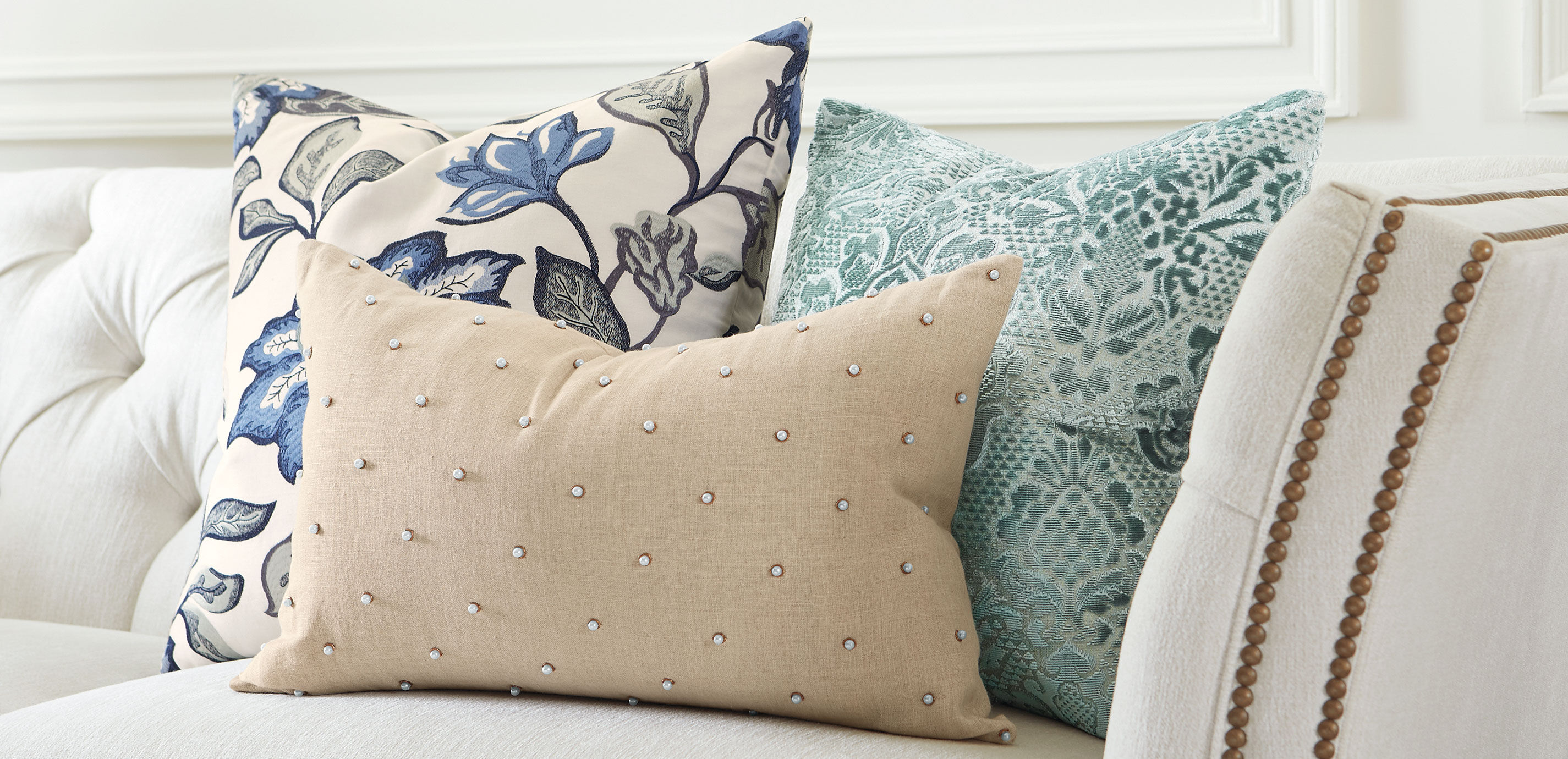 Modern Damask Silk Velvet Square Pillow, 20"_5