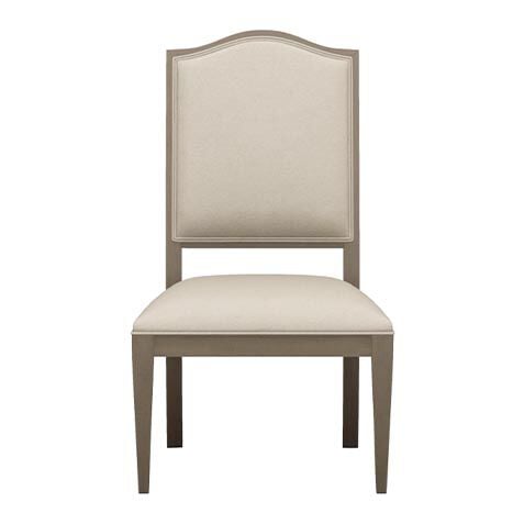 Hayden Leather Dining Side Chair: Serpentine Back, Tapered Leg image 727154