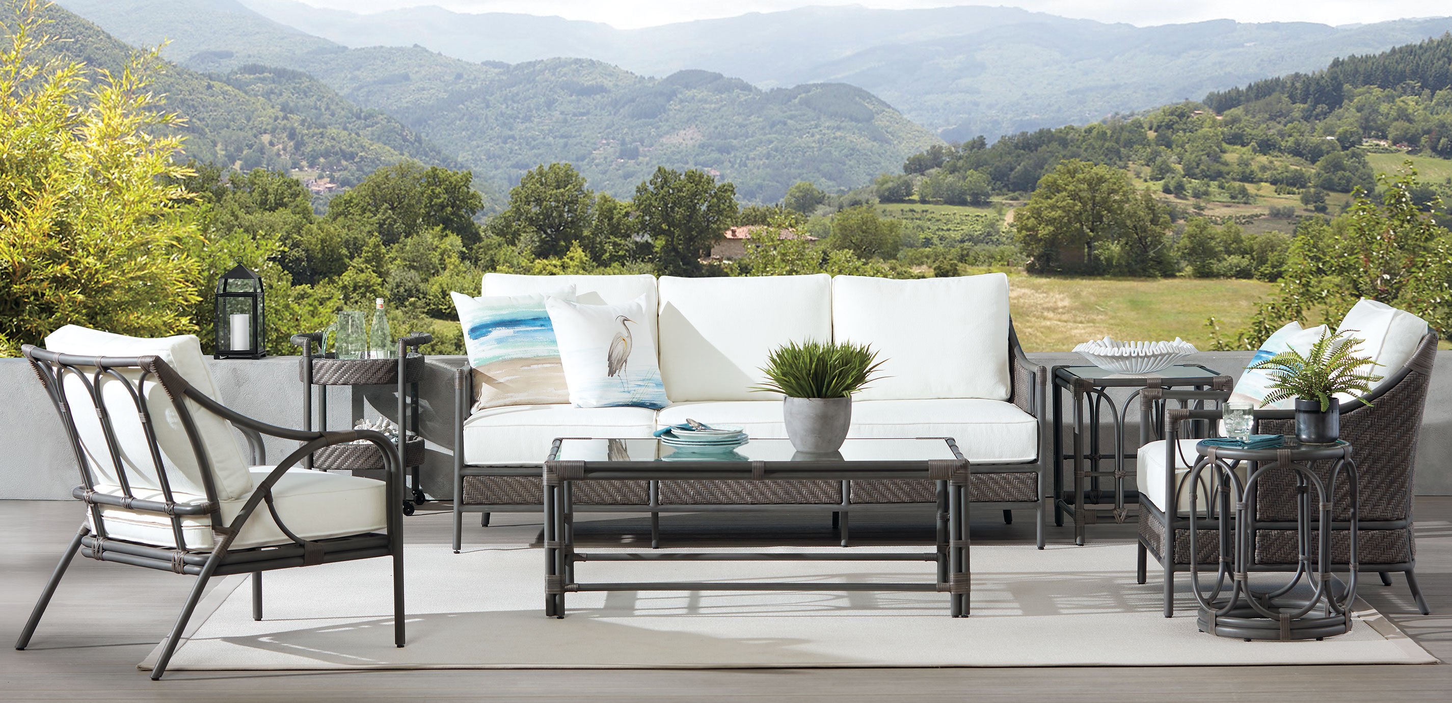 Blue Watercolor Outdoor Pillow_3