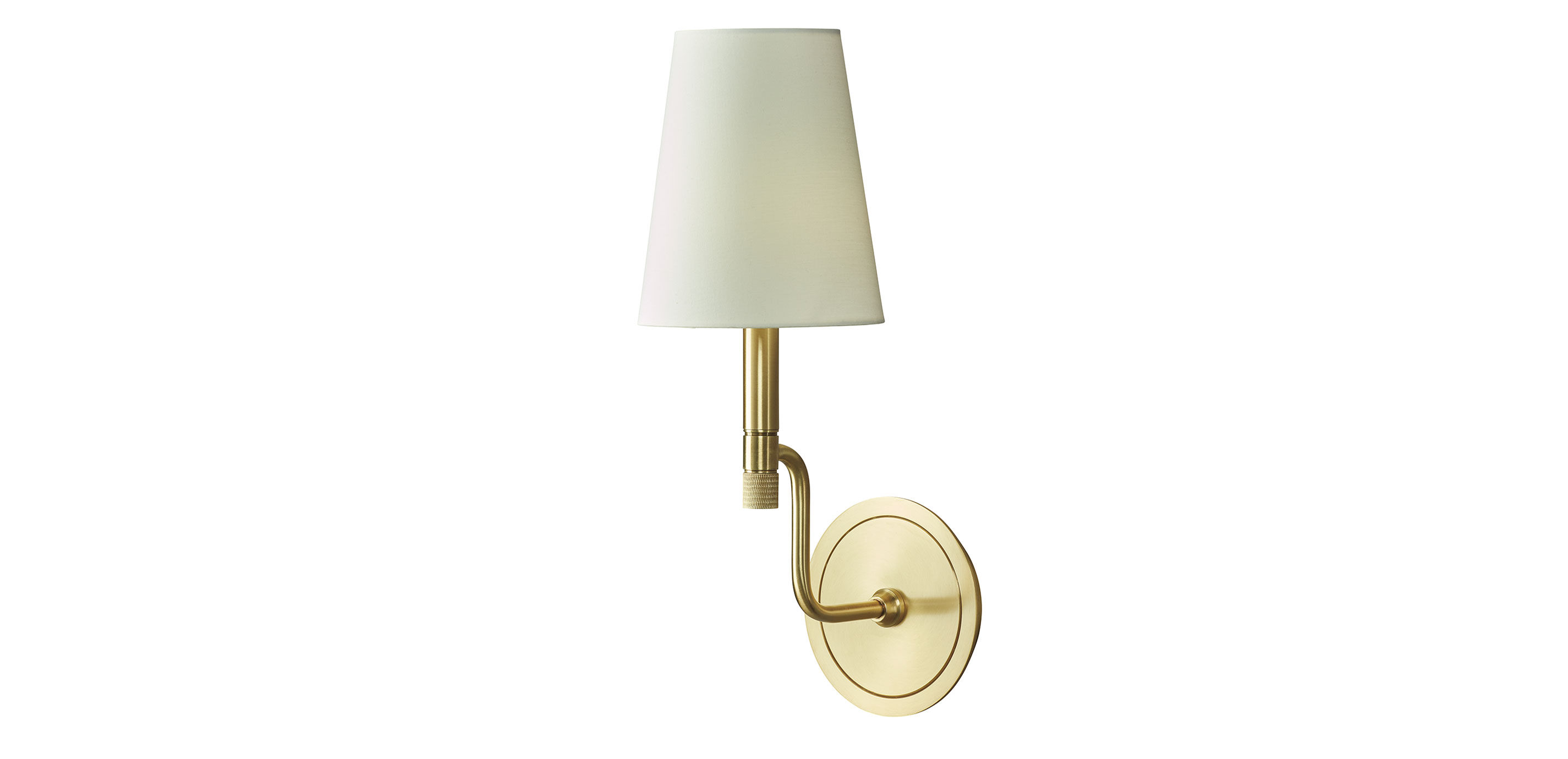 Turnbull Shaded Wall Sconce, Polished Brass_1