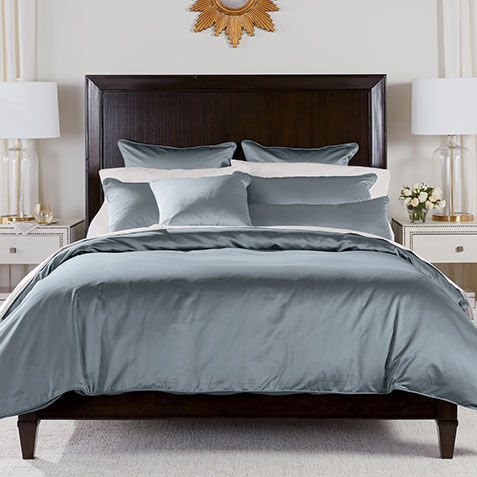 Salena Solid Duvet Cover and Shams, Mist Blue image