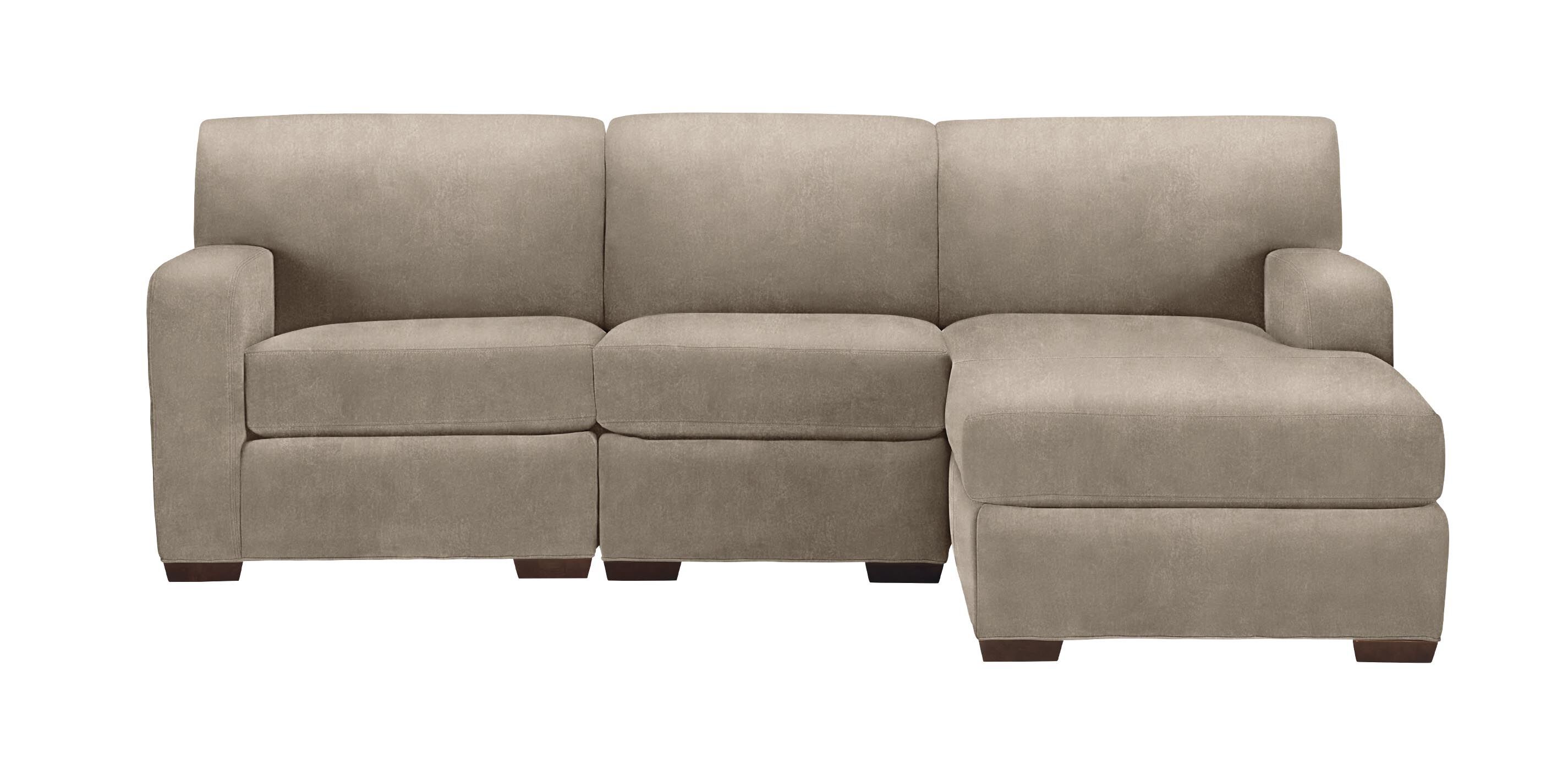 Kellan Leather Three-Piece Chaise Sectional