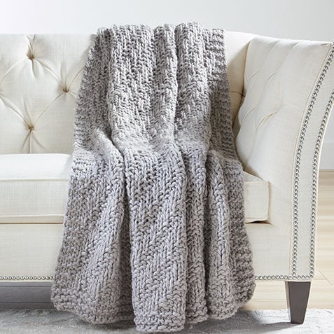 Diagonal Knit Throw image