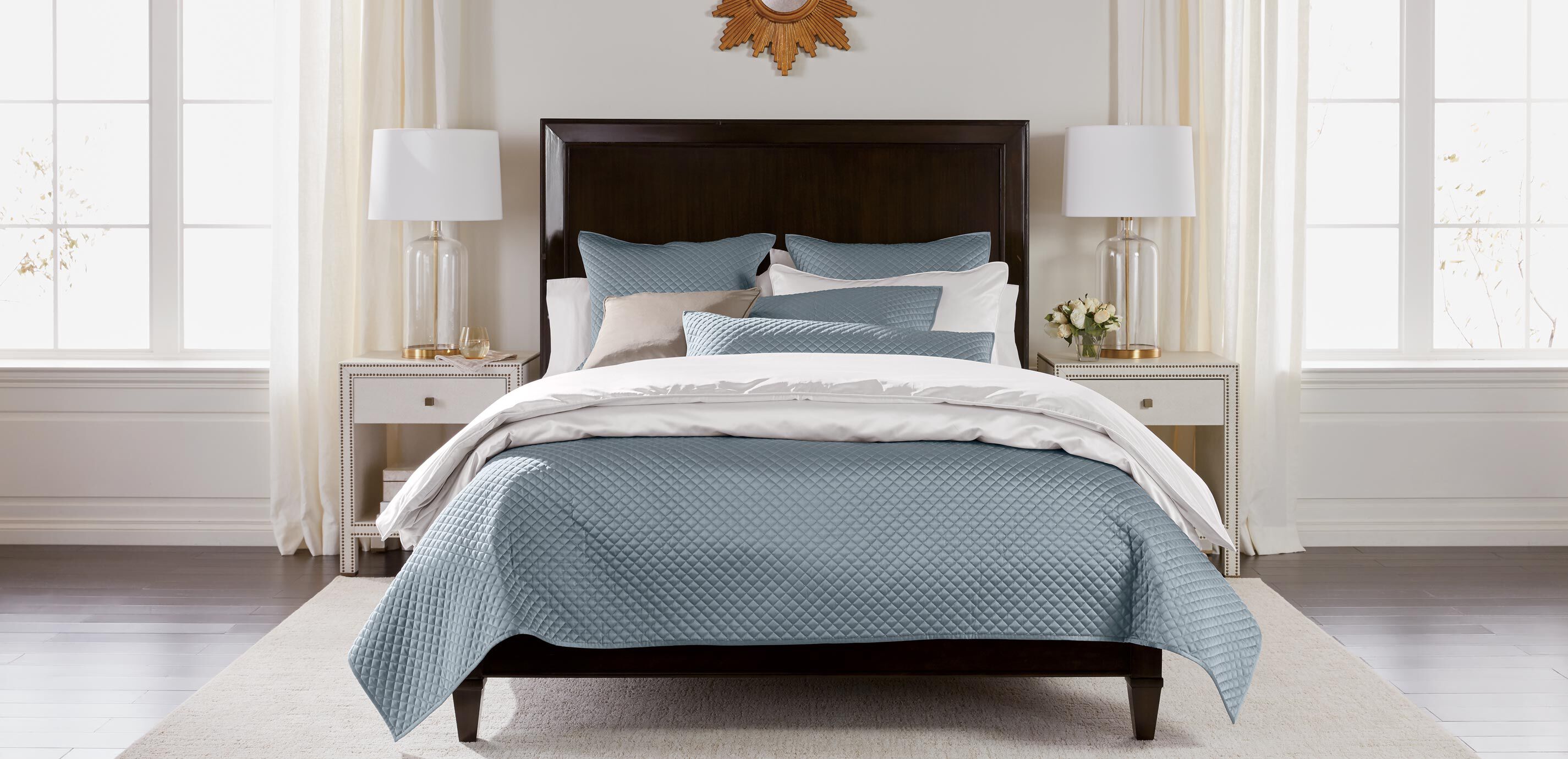 Salena Quilted Coverlet and Shams, Mist Blue_8