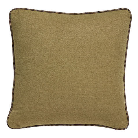 Green Pillow with Herringbone Trim image