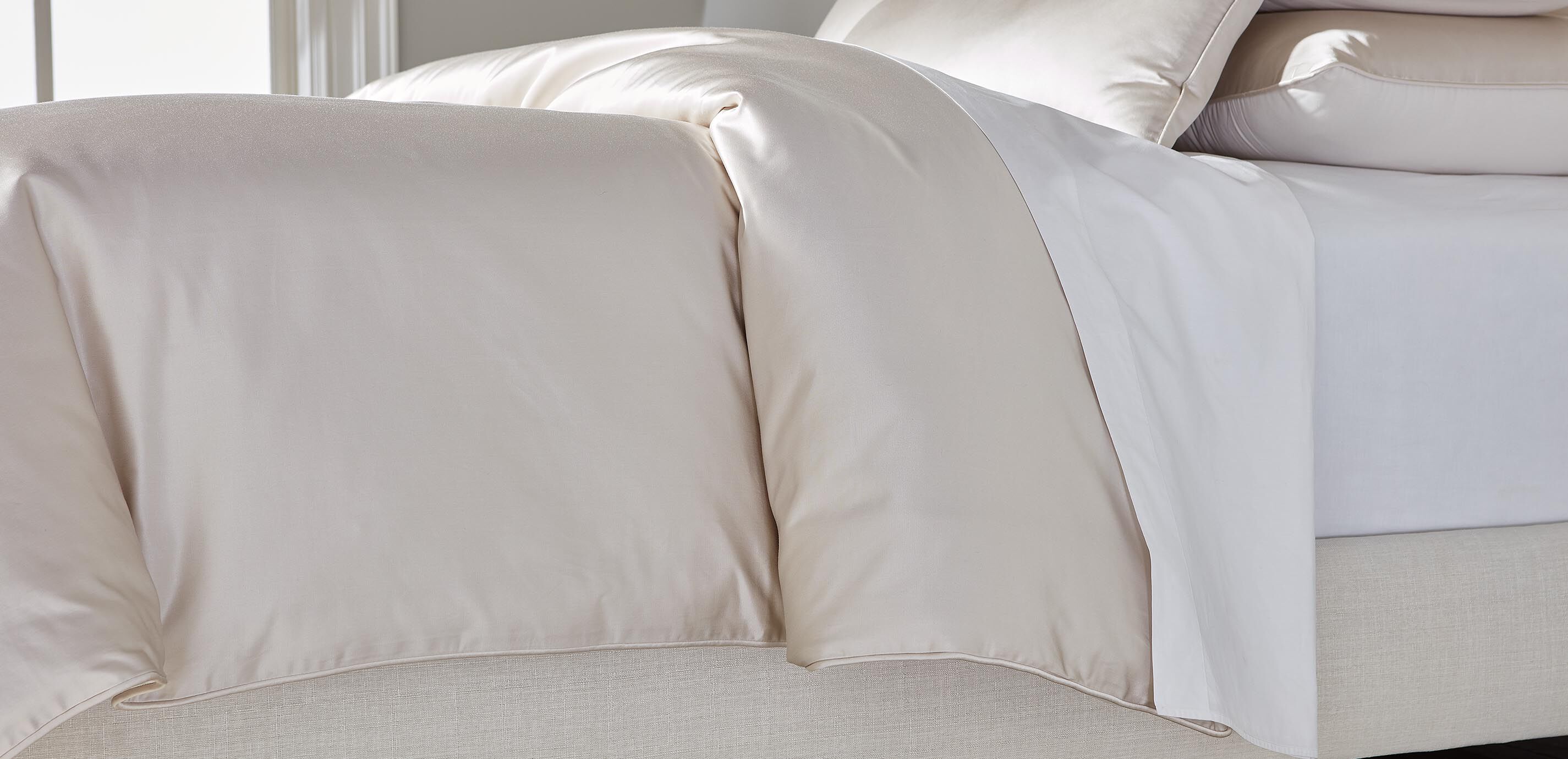 Salena Solid Duvet Cover, Champagne_1