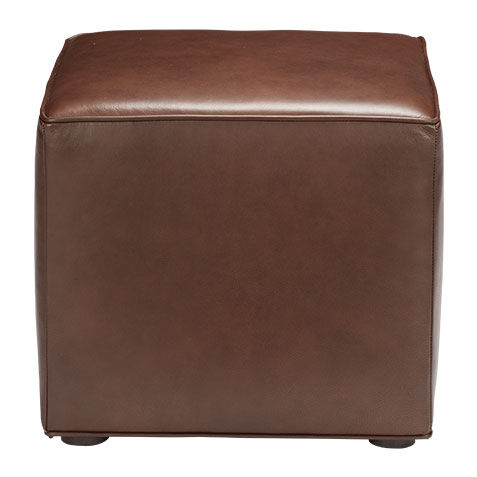 Dacian Leather Cube Ottoman image
