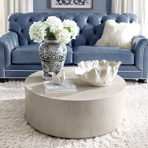 Braemore Round Plinth-Base Coffee Table Product Tile Hover Image 368211