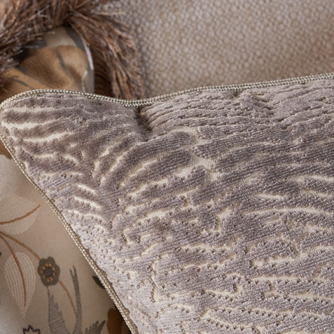 Cut Velvet Pillow, Silver Product Tile Hover Image 061224