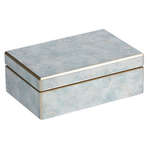 Zaria Small Reverse-Painted Blue Mirror Box image 432086B