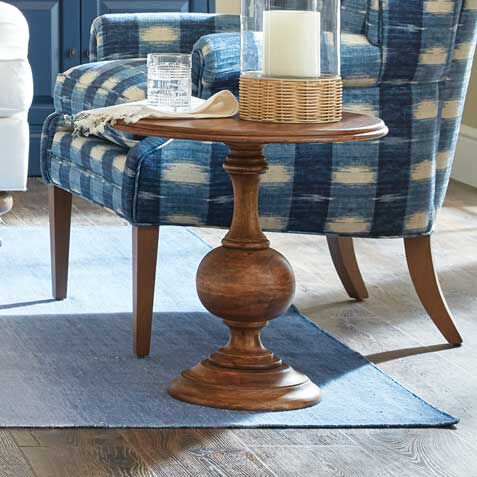 Turner Wood Pedestal Accent Table Product Tile Hover Image 421845