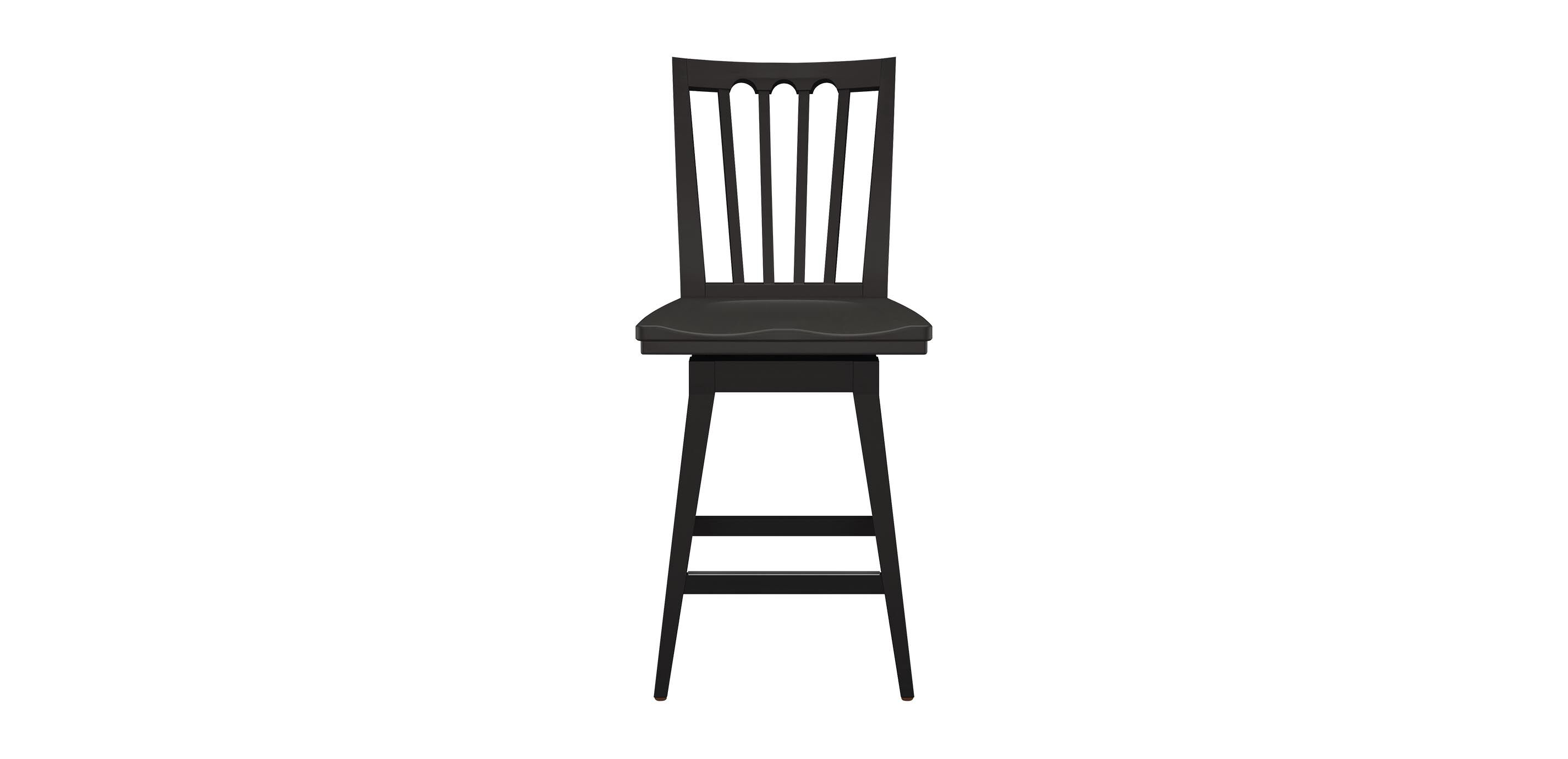 Benham Swivel Counter Stool, Wood Seat