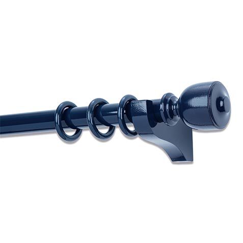 Painted Wood Drapery Hardware Set with Vase Finial image