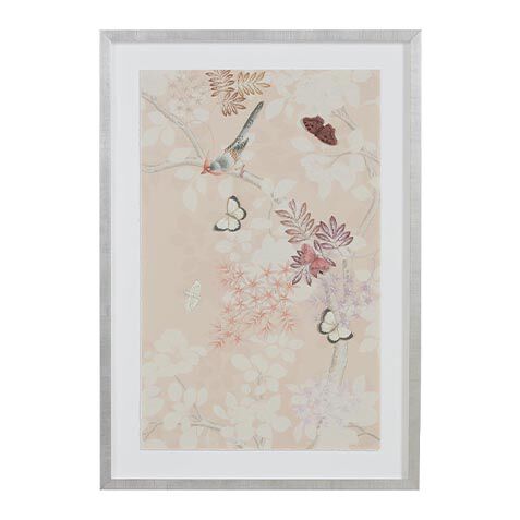 Triptych Pale Pink Chinoiserie image
