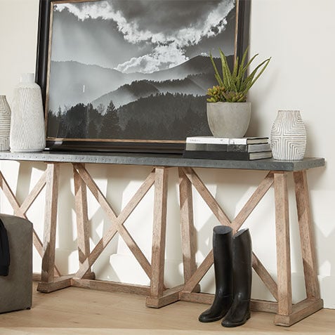 Bruckner Metal-Top Console Table Product Tile Hover Image 128528Z