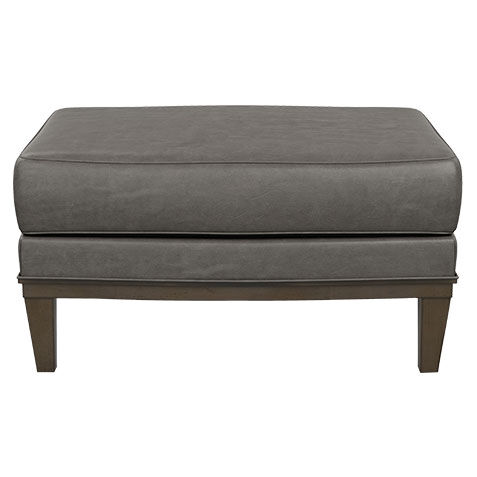 Corrine Leather Ottoman image