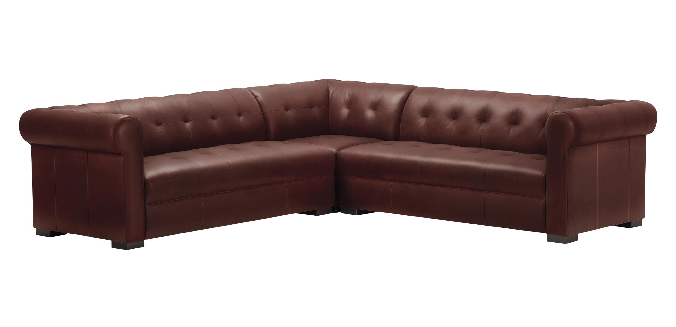 Rockwell Leather Three-Piece Sectional