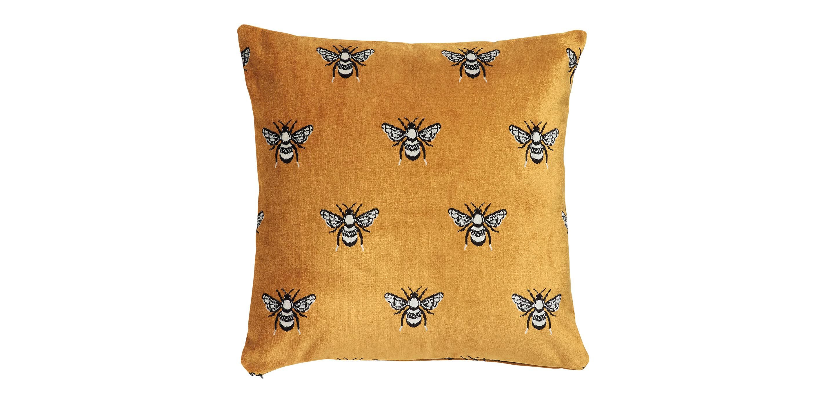 Velvet Bee Pillow