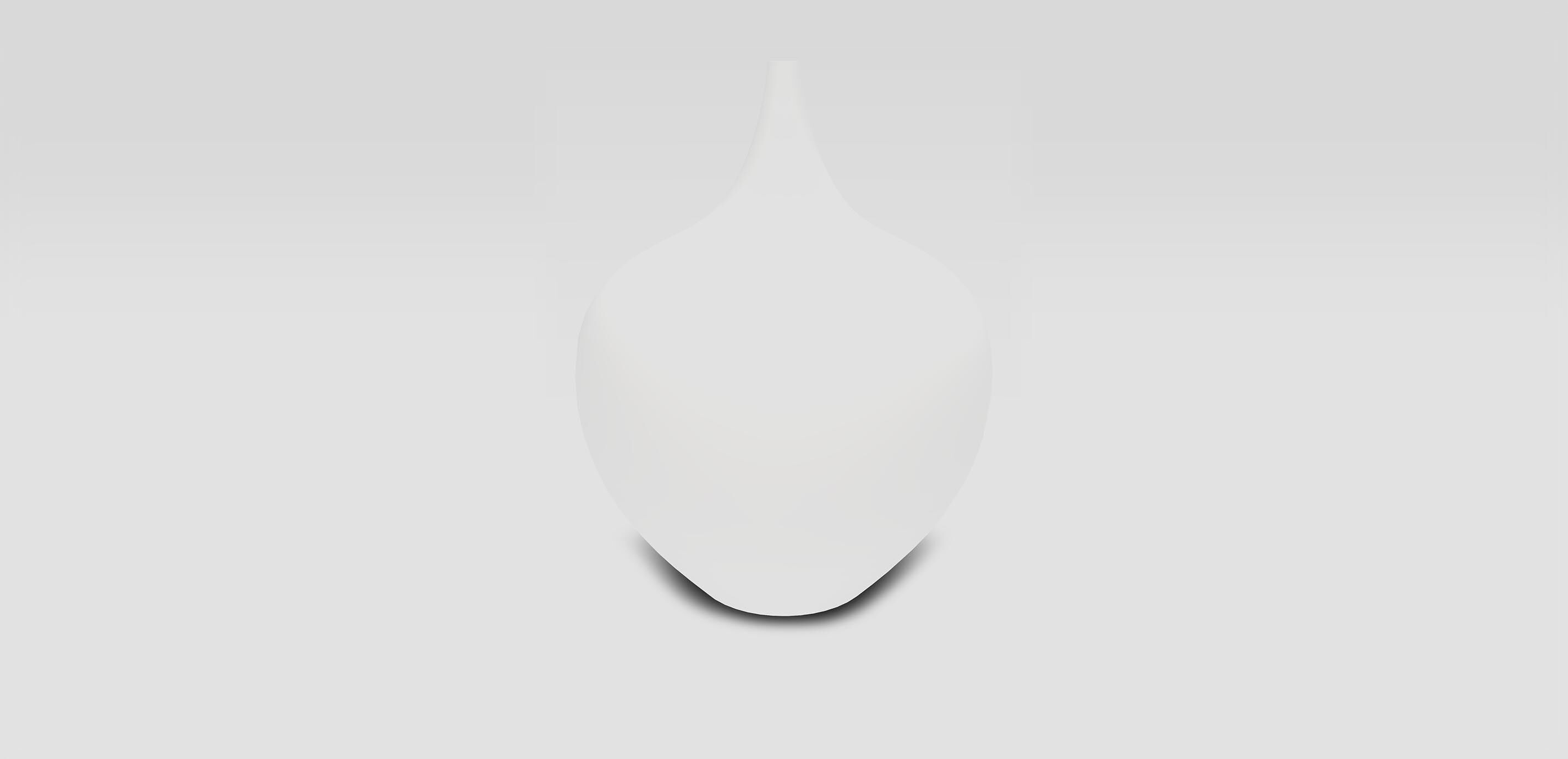 White Glass Goddess Vase 1