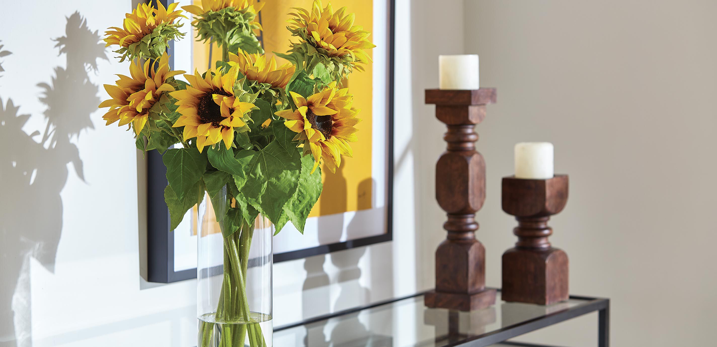 Sunflowers in Tall Vase_2