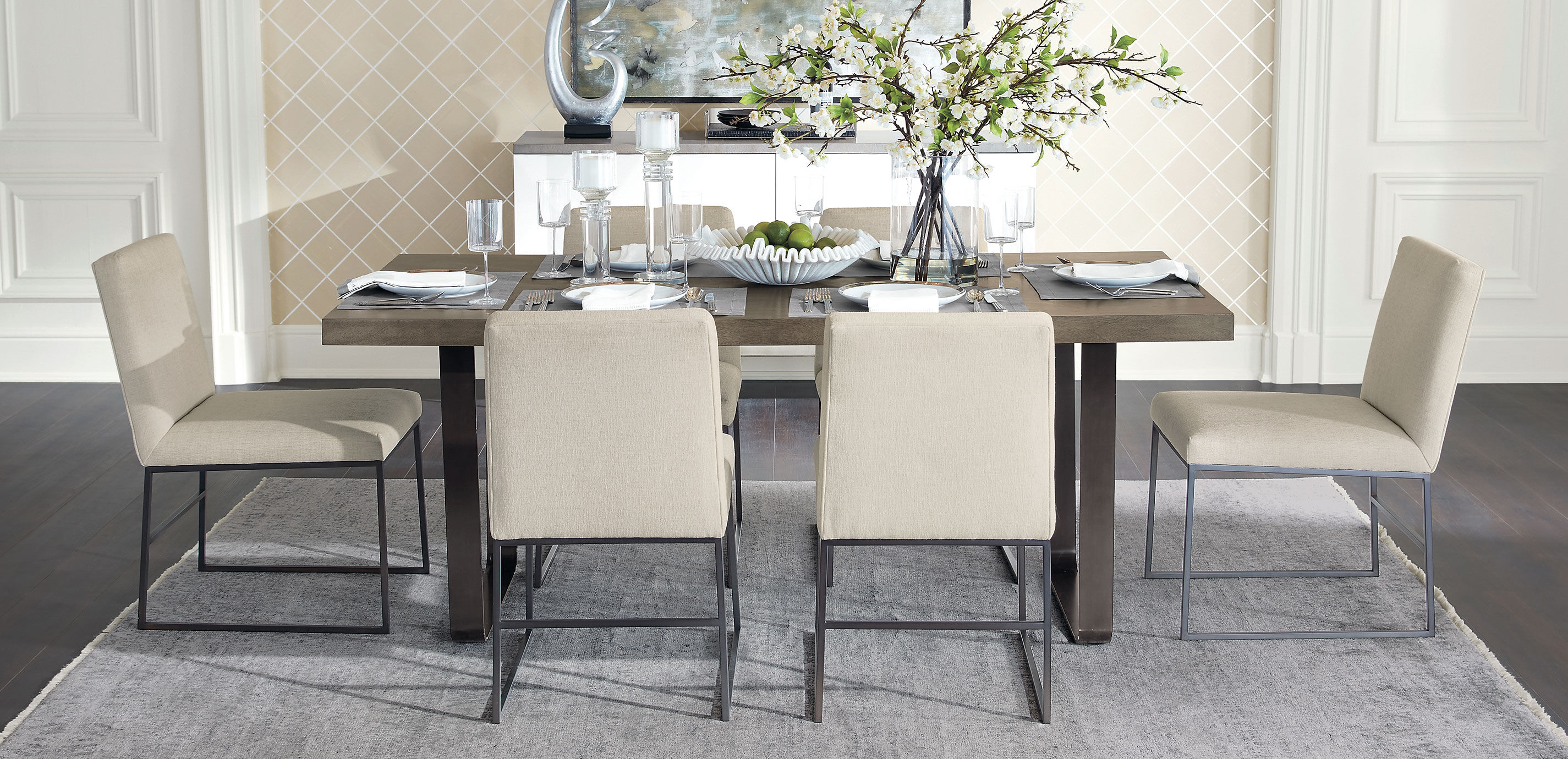 Ikat Rug, Gray/Ivory_3