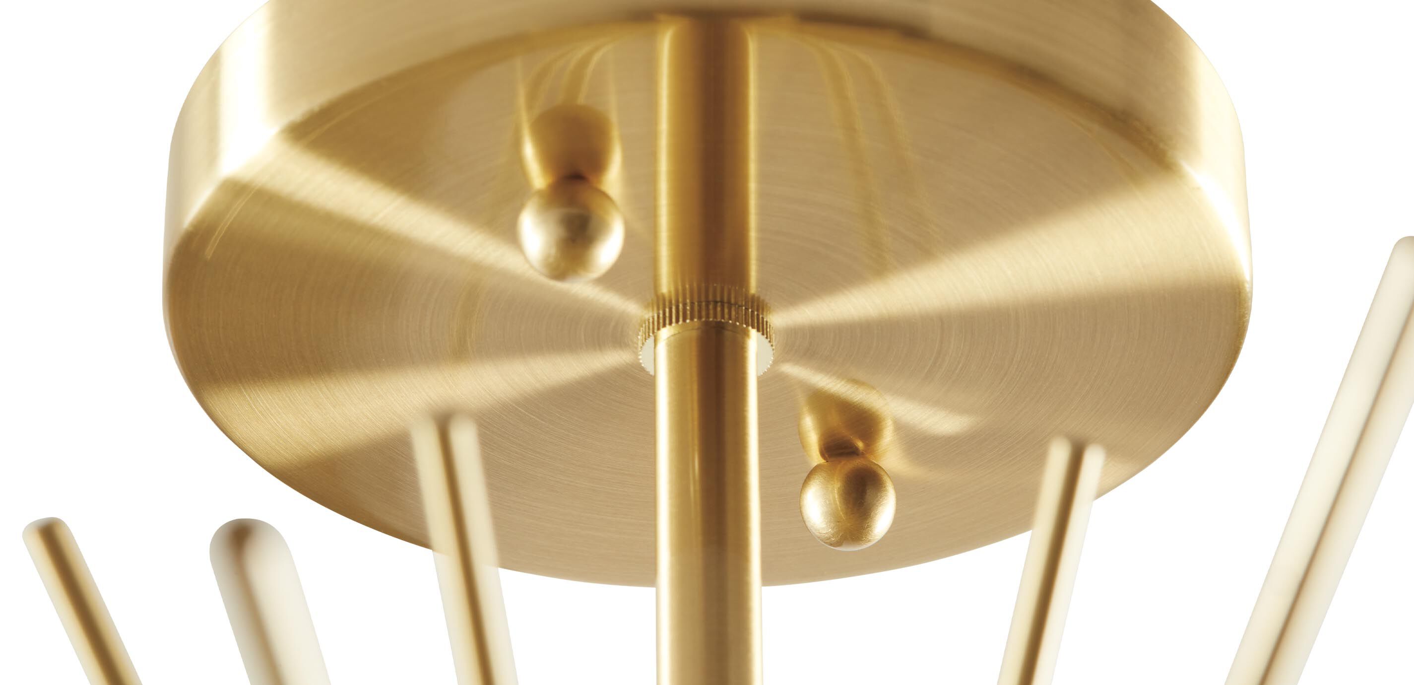 Starburst Brass Semi-Flush Ceiling Light_4