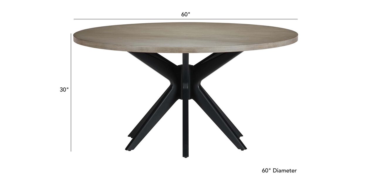 Hazelton Midcentury Modern Round Dining Table Ethan Allen