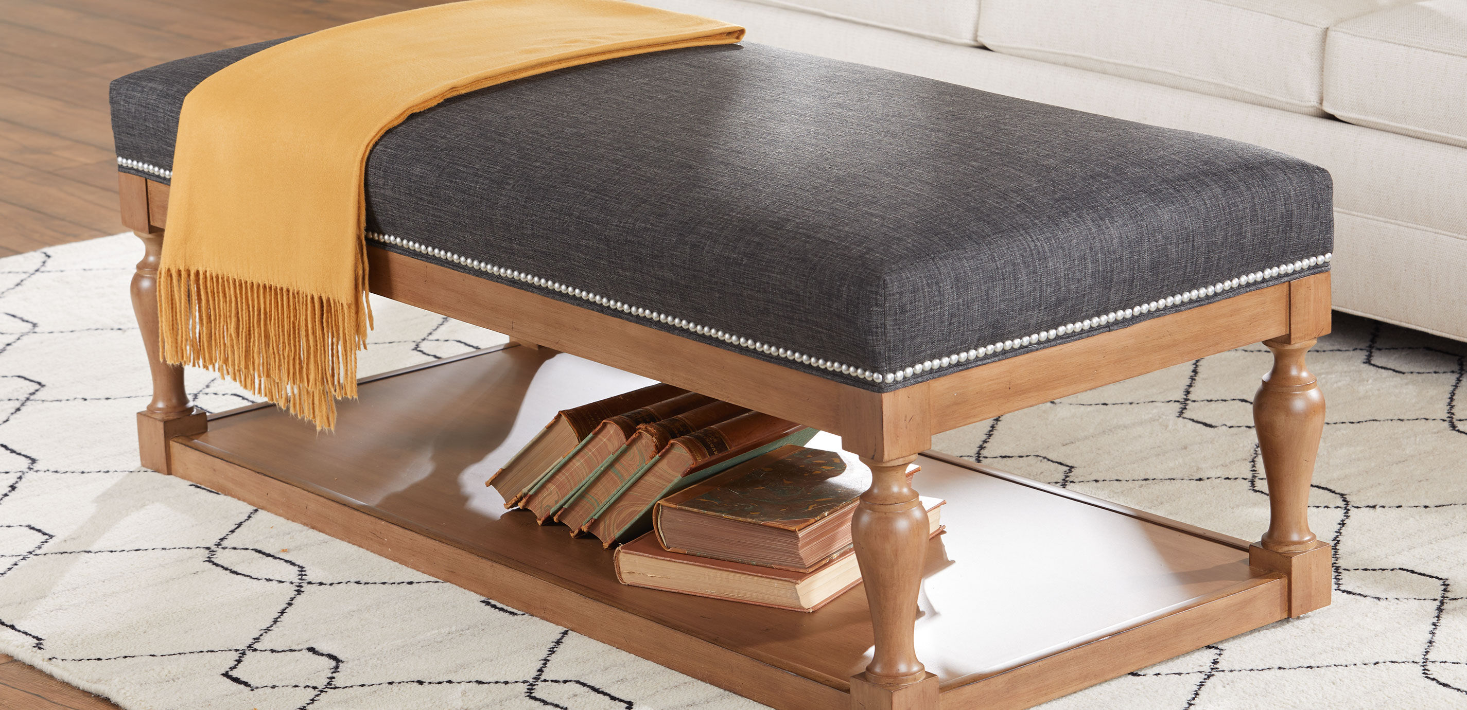 Tuckahoe Charcoal Fabric By the Yard_3