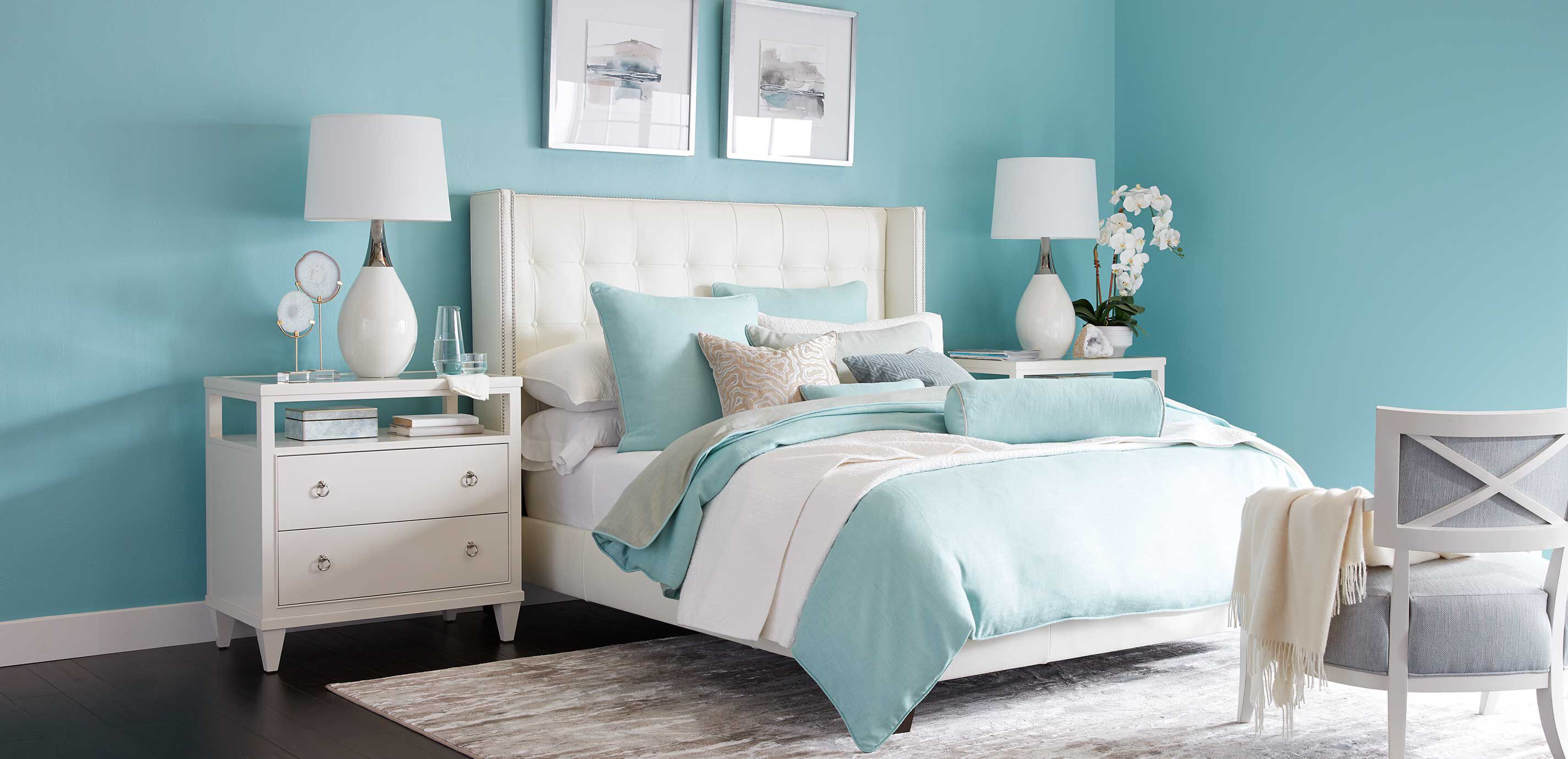 Heston GlassTop Night Table Ethan Allen GlassTop Night Tables