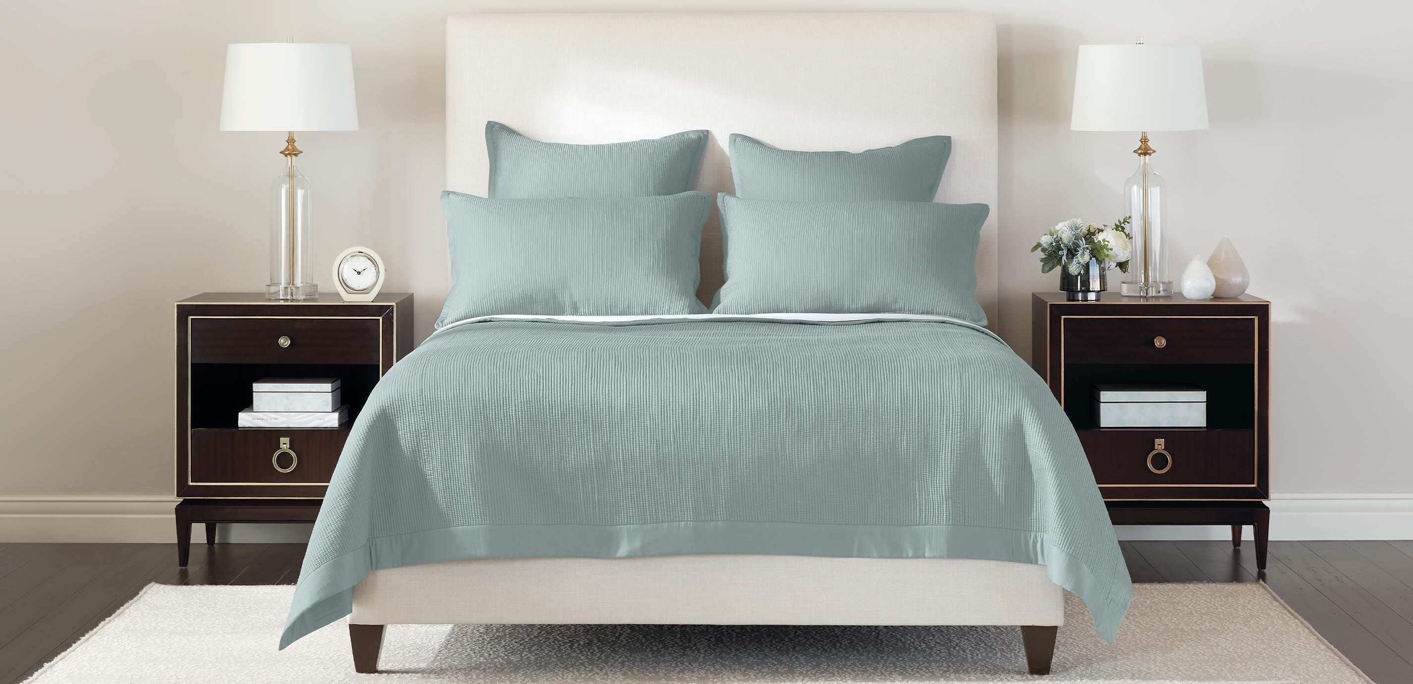 Silk-Blend Channel Quilt and Shams Set