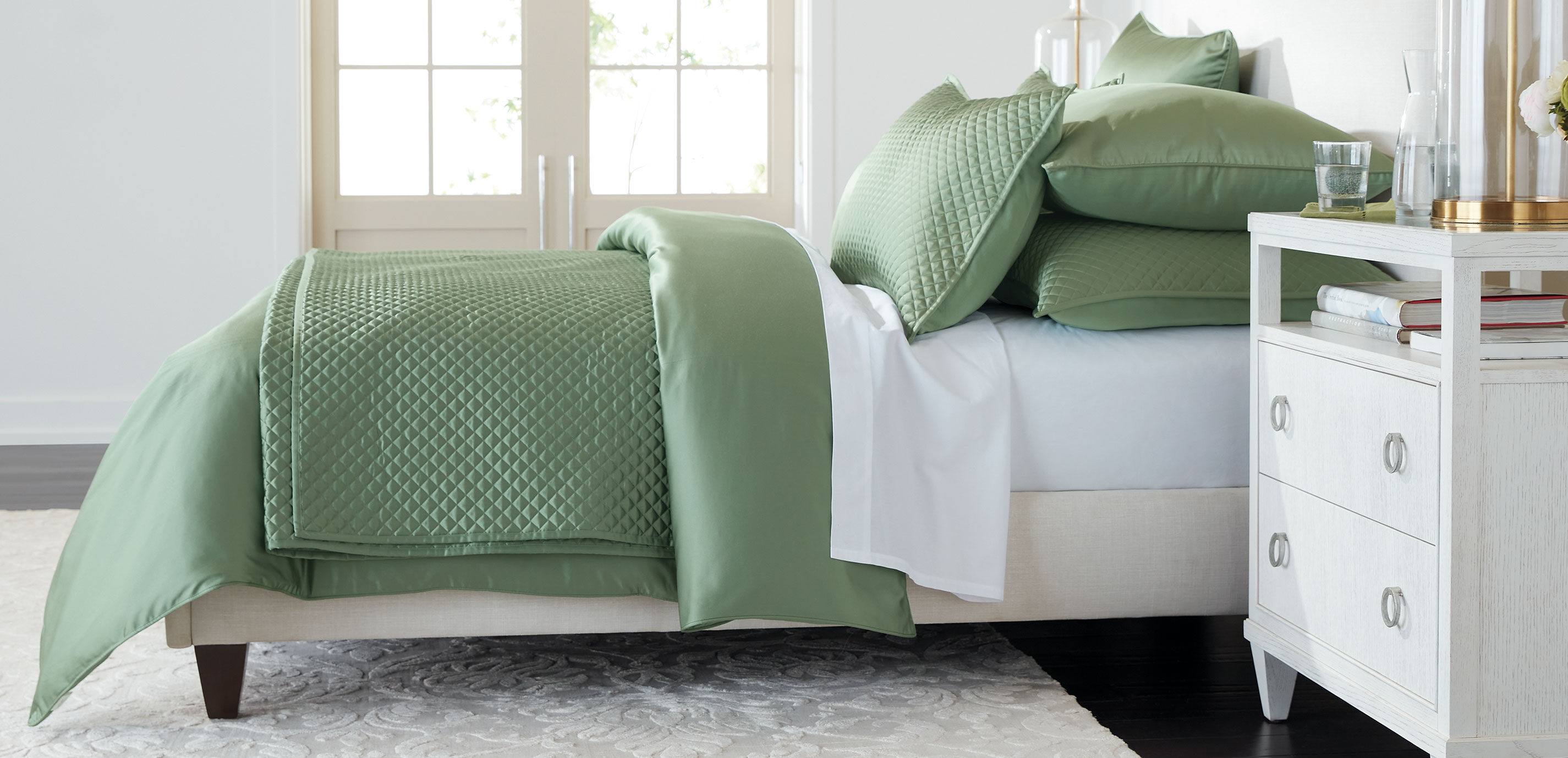 Salena Quilted Coverlet and Shams Set, Sage_10
