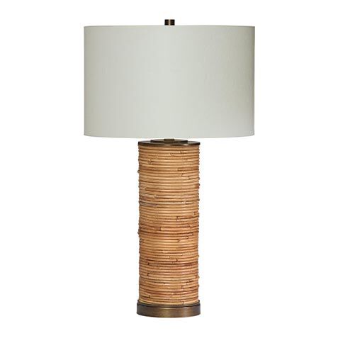 Marlie Rattan Column Table Lamp image